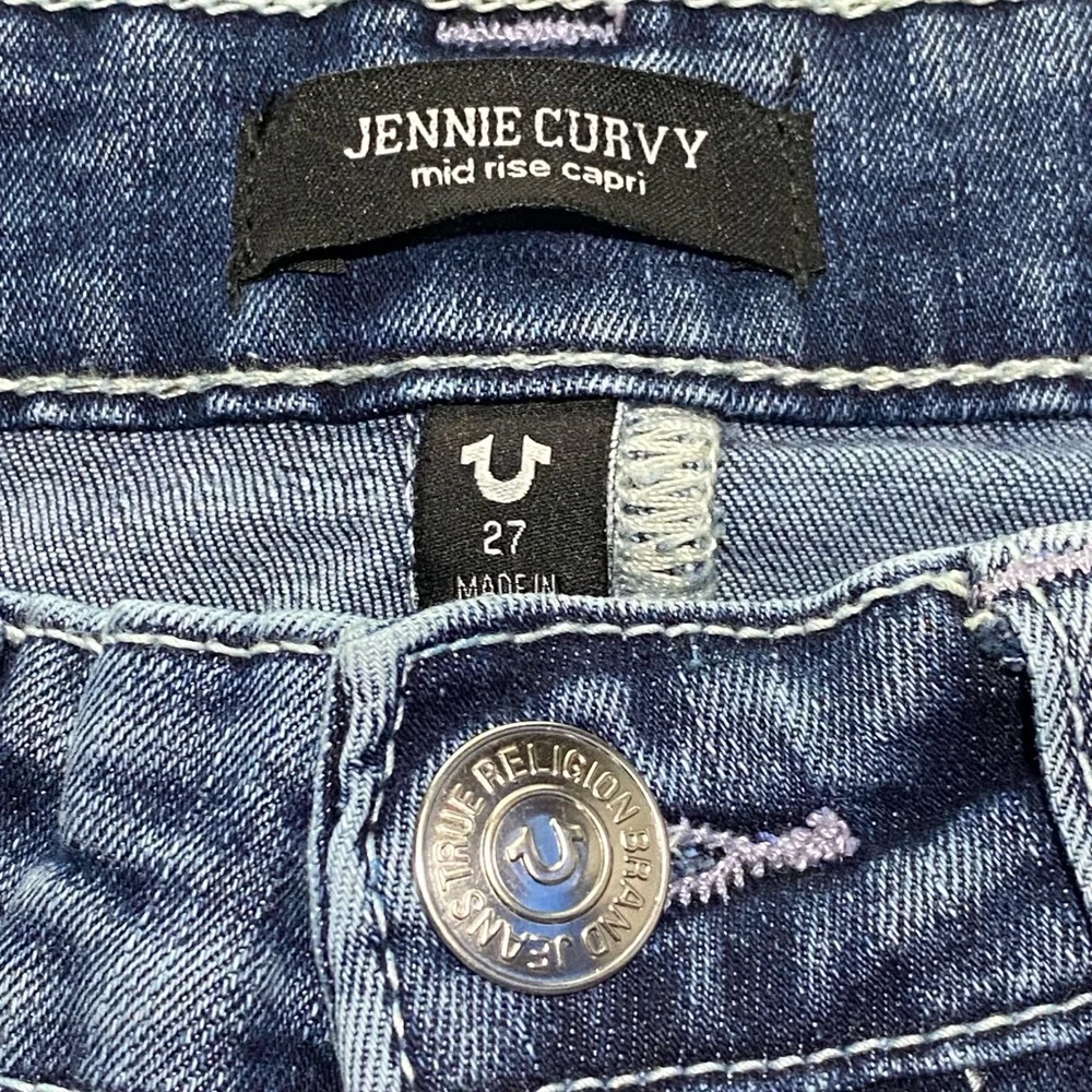 True Religion Jennie Curvy Capri Jeans – Size 27 – Flap Pocket Classic Y2K Vibes - Picture 4 of 8